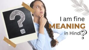 I am fine meaning in Hindi